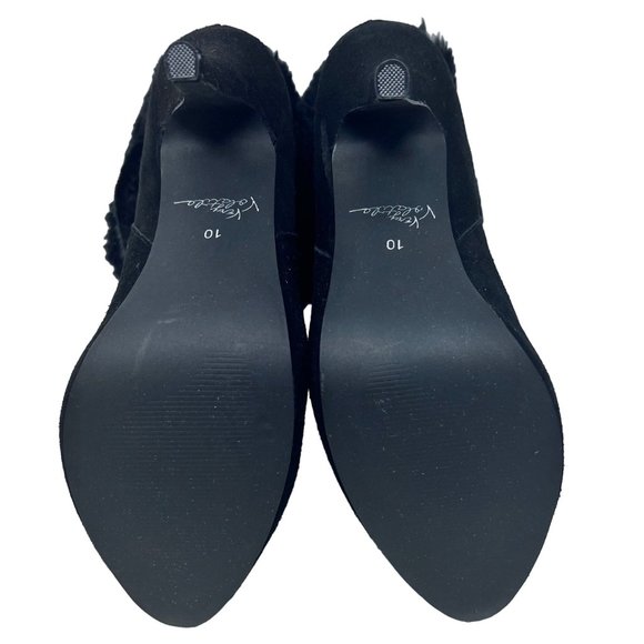 Very Volatile Hepburn Women's Fold Over Convertible Faux Fur High Heel Boot Sz 1 - Picture 11 of 13